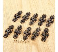 10/6 Uds para muebles caja de esquina decorativa pies protector piernas apliques hierro accesorios soporte bronce antiguo con clavos(10pcs)