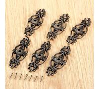 10/6 Uds para muebles caja de esquina decorativa pies protector piernas apliques hierro accesorios soporte bronce antiguo con clavos(6pcs)