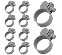 10 abrazaderas de manguera de plástico de 3,17 cm (1 1/4") para asegurar las conexiones de su piscina. Compatibles con Summer Escape, Intex y Coleman. Abrazadera de manguera de plástico para