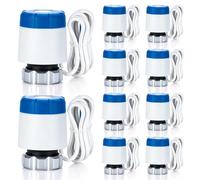10 actuadores para calefacción por suelo radiante, 230 V, M30 x 1,5 NC | Thermot - Actuador electrotérmico con cable de conexión de 60 cm para calefacción por suelo radiante con luz de control
