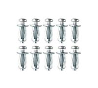 10 anclajes de fijación de pared con cavidad, M8 x 30, fijaciones de pared huecas de metal resistente, tornillos de expansión para paneles de yeso