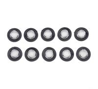 10 arandelas de goma de silicona con malla de filtro de acero inoxidable 302, sellos de manguera de jardín de 1/2 y 3/4 pulgadas para lavadora, color negro antienvejecimiento (1/2)