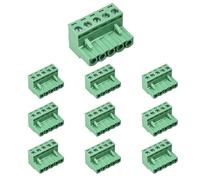 10 bloques de terminales de tornillo PCB de ángulo 5P de 5,08 mm | Contactos niquelados, amplia gama de cables para cableado de equipos de circuito