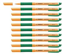 10 bolígrafos de gel STABILO 1099/36, punta Visco®, 0,5 mm, color verde