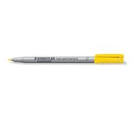 10 bolígrafos finos universales STAEDTLER 316-1, Lumocolor, no permanentes, punta F, color amarillo