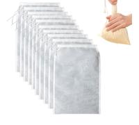 10 bolsas de filtro de nailon con cordón, 20 x 30 cm, bolsa coladora de malla fina, lavable y reutilizable, para leche de nueces, infusión fría, yogur, jugo, colado de alimentos, juego de bolsas