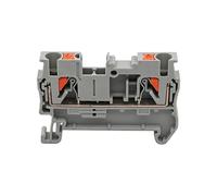 10 cables de bloque de terminales de riel DIN PT2.5, color gris | Enchufe de tiras de alimentación, conector de cable, conexión eléctrica, bloque de terminales sin tornillos, equipo eléctrico