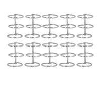 10 carpetas de hojas sueltas de metal de 3 anillas, anillos de libro de encuadernación de álbum de acero inoxidable para cuaderno diario de viaje (25mm)