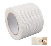 10 CM x 30 M Cinta Malla de Fibra de Vidrio Autoadhesiva, Malla Reparadora Pared, Cinta Juntas Pladur Autoadhesiva Alta Resistencia para Unir y Enlucir Cinta Malla Rollo Tela, Rellenar Grietas