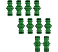 10 conectores macho doble for manguera de jardín, conector de manguera de conexión rápida de plástico de 1/2 pulgada con juntas tóricas de goma, acoplador de manguera de agua for riego de jardín