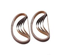10 correas de lijado de óxido de aluminio de 330 x 10 mm, grano 80 para pulido de madera y metal, accesorios de lijadora de banda abrasiva de alto rendimiento