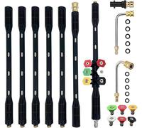 10 extensiones para limpiadores a presión, con adaptador compatible con Kärcher, modelo K2-7, herramienta de limpieza de canalones con lanza de extensión, conexión rápida de 1/4 de pulgada