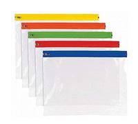10 fundas A5 con cremallera para documentos, varios colores, elegante bolsa de almacenamiento de archivos con cremallera, impermeable, soporte para documentos con cierre hermético