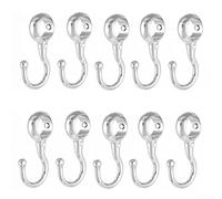 10 ganchos deslizantes para sistemas de tuberías, ajustables, cromados, resistentes a la corrosión, ganchos para deslizar en barras, para armario, baño, cocina, diámetro máximo de 32 mm, orden
