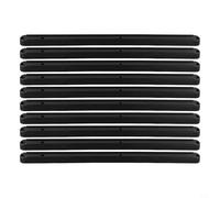 10 guías de plástico para cajones de repuesto para armarios y cómodas, rieles deslizantes silenciosos, fácil montaje, 180 mm, 235 mm, 298 mm, color blanco y negro (negro, 298 mm)