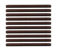 10 guías de plástico para cajones de repuesto para armarios y cómodas, rieles deslizantes silenciosos, montaje fácil, 180 mm, 235 mm, 298 mm, color blanco y negro (marrón - 298 mm)
