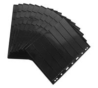 10 Hojas Álbum de Colección de Sellos 10 PVC Transparente Negro | Plástico Resistente al Polvo Desgaste, Diseño Claro y Liso, para Coleccionistas