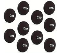 10 Imanes Recubiertos de Goma, con Pernos Roscados M6, Imán de Montaje Fuerte, Imán de Tierras Raras Negro, Utilizado para Barra de Luz Negro