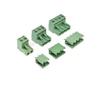 10 juegos de conector de bloque de terminales de tornillo de 2edg 2/3/4/5/6/7/8/9 pines enchufe de paso de 5,08mm + enchufe de cabezal de Pin recto para Pcb 2p 3p 4p 10 Juegos de 6P-90 Grados