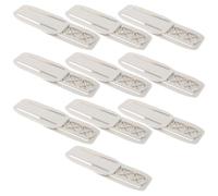 10 Juegos Soporte de Pared para Regleta sin Clavos Abs Blanco | Organizador Adhesivo, Capacidad de Carga Fuerte, Montaje en Paredes y Espejos, Estilo Simple y Moderno