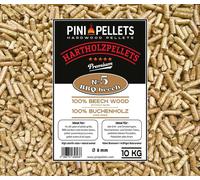 10 kg de pellets de madera de haya, 100% naturales, para asar y ahumar