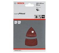 Bosch Juego de hojas lijadoras 2 608 607 407 – 102 x 62,93 mm – Grano 40 – Pack de 10
