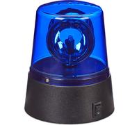 10 luces LED azules, foco giratorio con reflector, iluminación para fiestas, de pie, funciona con batería, color azul