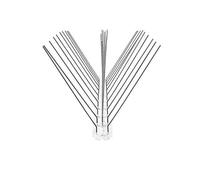 10 metros de Pinchos antipalomas | Púas para Palomas de Acero Inoxidable | Ahuyenta Palomas Efectivo | 20 Tiras de 50cm Montadas | con Base Transparente