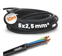 10 metros Lapp 16001293 H07RN-F Cable de goma de 5G2,5mm² con conductor protector verde-amarillo 5x2,5mm²