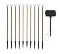 10 mini bolas luminosas solares para pinchar, marcado, 10 x LOLLY LED blanco cálido 5 m