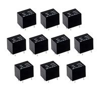 10 mini relés de 12 V 20 A, JQC-T78-DC12V-A CC 12 V bobina SPST 5 pines PCB relé de alimentación electromagnético componente electrónico