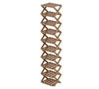 10 Niveles para Zapatero - Estante Alto y Estrecho, Organizador de Zapatos Espacio, Almacenamiento apilable, Soporte Plegable Ajustable | Torre de Tela no Tejida de Metal Grande C