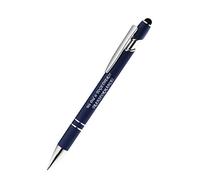 10 Pack Soft Touch personalizado Pen Stylus, bolígrafo promocional personalizado bolígrafo retráctil para teléfonos y tabletas (azul marino)