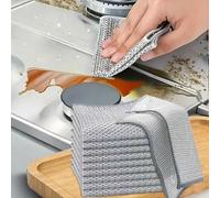 10 paños de cocina de alambre de acero para lavar platos de cocina, paño de limpieza antiarañazos de una sola capa para limpieza, trapo de limpieza de malla de alambre reutilizable para utensilios de