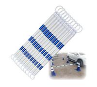 10 Paquetes de Barra de Cono de tráfico retráctil de 66-118 Pulgadas, Conectores de Barrera de Seguridad expandibles, Bloque Carretera con película Reflectante(Blue and White)