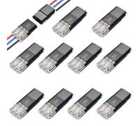 10 pares de conectores de 3 pines Bloque de terminales de conexión rápida Conector de terminales de conexión de cable estable Conector de cableado rápido con hebilla de bloqueo