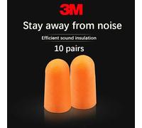 10 pares】 Tapones para los oídos 3M para dormir Aprendizaje antiruido Maquinaria de protección industrial súper a prueba de ruido Reducción de ruido 1100.