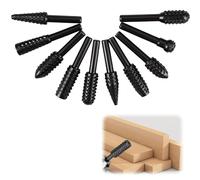 10 Pcs Fresas de Carburo, Fresas Rotativas de Carburo, para Tallado, Pulido | Escofina Metal Taladro, Brocas Escofina, Accesorios Lima, Metal, Madera, Piedra, Acero, Amolado
