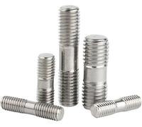 10 pernos de doble extremo de acero inoxidable. | Sujetador de hardware M6 de doble rosca 304(M6*50mm)