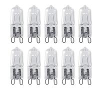 10 Piezas 120V 40W G9 Bi-Pin Bombilla halógena Bombilla halógena House Hold Bombilla de Vidrio Transparente para lámparas de Techo Colgantes Luces de gabinete Luces de Paisaje Lámparas de Escritorio