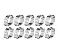10 Piezas Abrazaderas de Manguera de Doble Oreja, Manguera Abrazaderas de Acera Inoxidable, Abrazadera de LíNea de Combustible de Manguera, Kit Surtido de Clip para PlomeríA, Automotriz (11-13 MM)