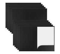 10 Piezas Carpetas de Papel Kraft A4 con Ranuras para Tarjetas, Carpeta de Presentación Carpetas de Carton, Carpetas Carton con Solapa para Reuniones, Presentaciones, Contratos, Informes (Negro)