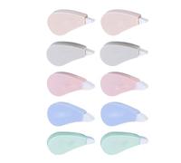 10 Piezas Cinta Correctora Mini, Escritura Inmediata, Color Claro | Pack Económico, Plástico sin Olor, Diseño de Doble Cabezal, para Cuadernos y Hojas de Tarea