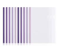 10 Piezas Cubierta de Encuadernación de Informes Plástico A4 en Morado Degradado, Carpeta de Archivos con Barra Deslizante Pastel, Cubierta de Informe A4 con Clip