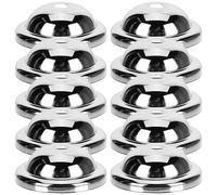 10 Piezas Cubierta de Lámpara LED de Metal Plata | Pieza de Repuesto Compacta, Estilo Limpio y Simple, Uso en Instalación de Techo y Bares