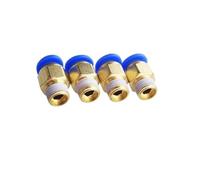 10 Piezas De Conector Recto Neumático 1/4