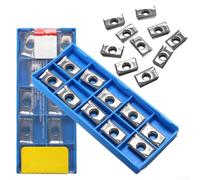10 piezas de fresado de carburo CNC, APKT1604PDER-MA3 H01 Hoja de insertos de carburo para aluminio APMT1604