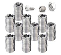 10 piezas de inserción de rosca M10 a M8, casquillo roscado M8, tuerca roscada M10, adaptador de rosca multifonctionnel, tuerca de manga duradera, casquillo roscado, adecuado para la mayoría de