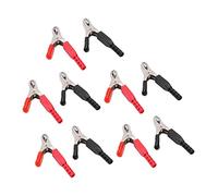 10 piezas de pinzas para batería de alta resistencia de 40 A, pinzas aisladas para pruebas eléctricas, pinza de prueba de seguridad con mordaza de 20 mm para cargadores de baterías