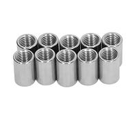 10 piezas de tuerca de acoplamiento M12x1,75, conector de varilla redonda de acero inoxidable 304 con rosca hembra, herrajes de sujeción resistentes a la corrosión para el